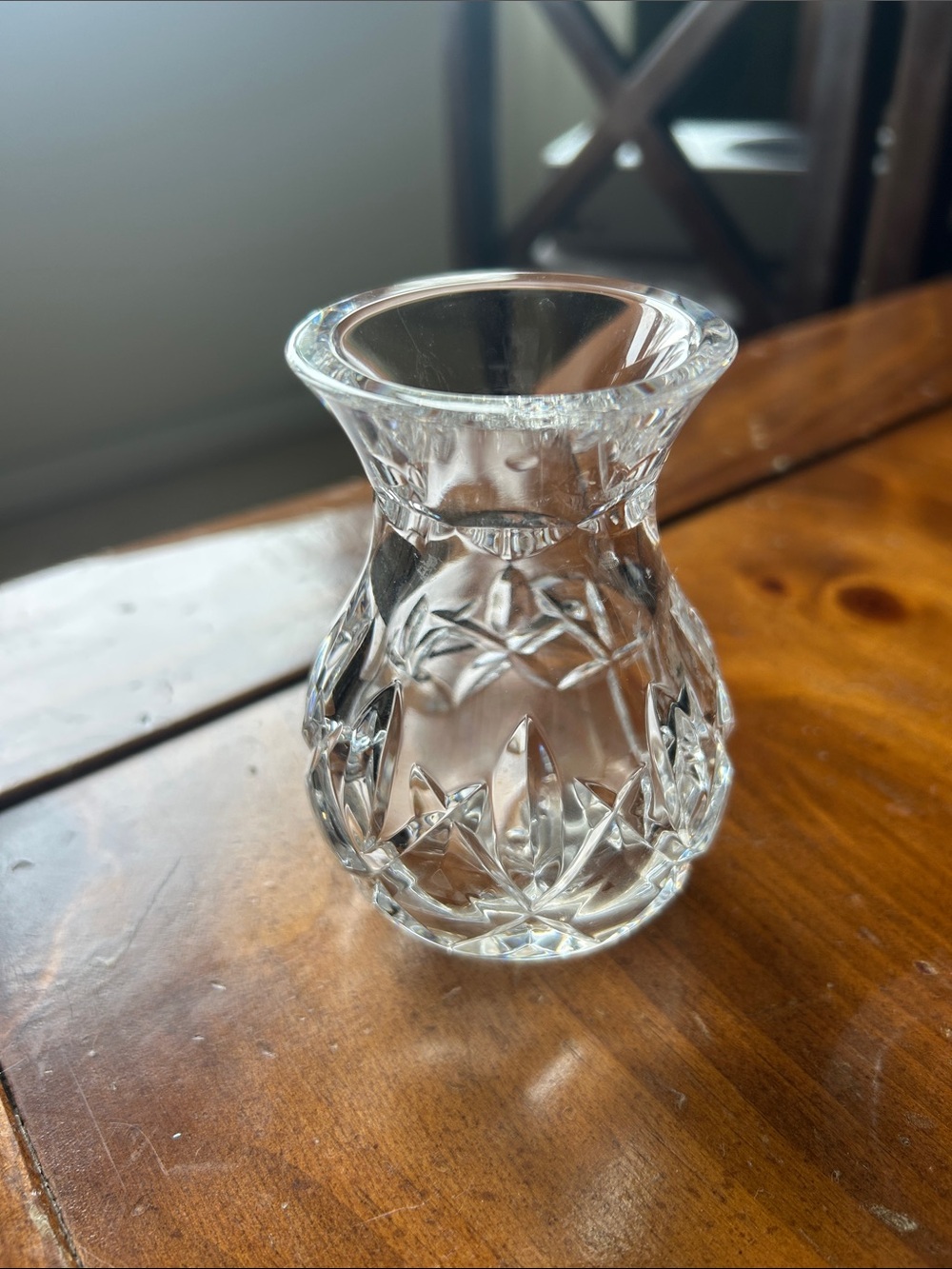Waterford 4 Inch Clear Cut Glass Bud Vase - Crystal